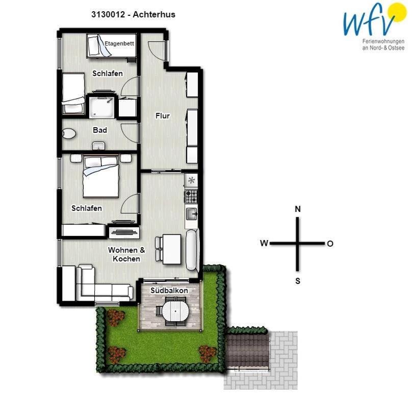 Achterhus - Ferienwohnung Inseltraum Juist Dış mekan fotoğraf